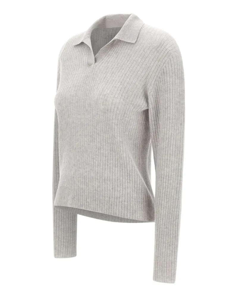 Gran Sasso ribbed-knit long-sleeve sweater - Grau Grau