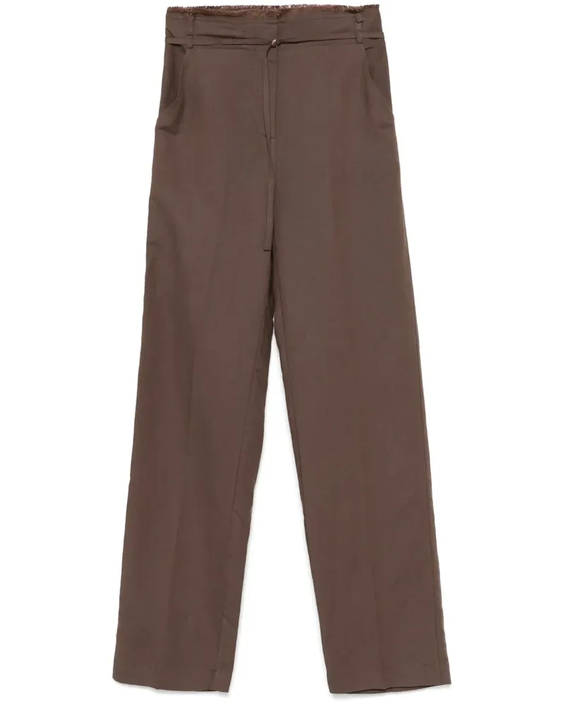 Patrizia Pepe Ausgefranste Hose - Braun Braun