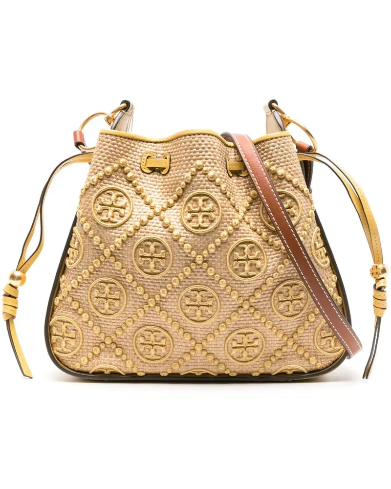 Tory Burch T Monogram Schultertasche Nude