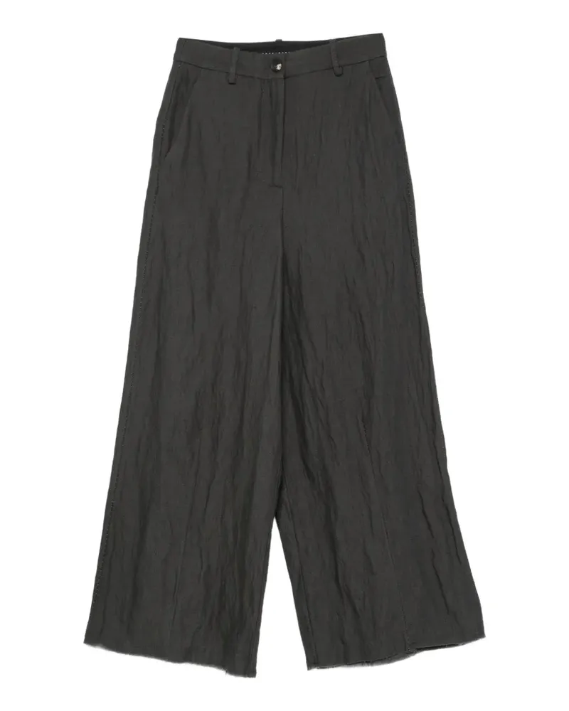 Masnada crinkled wide-leg trousers - Grau Grau