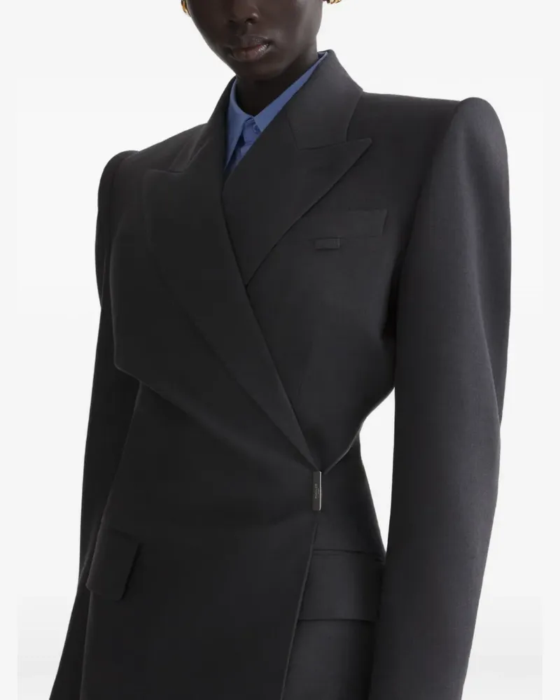 Thierry Mugler Doppelreihige Jacke mit verdrehtem Design - Grau Grau