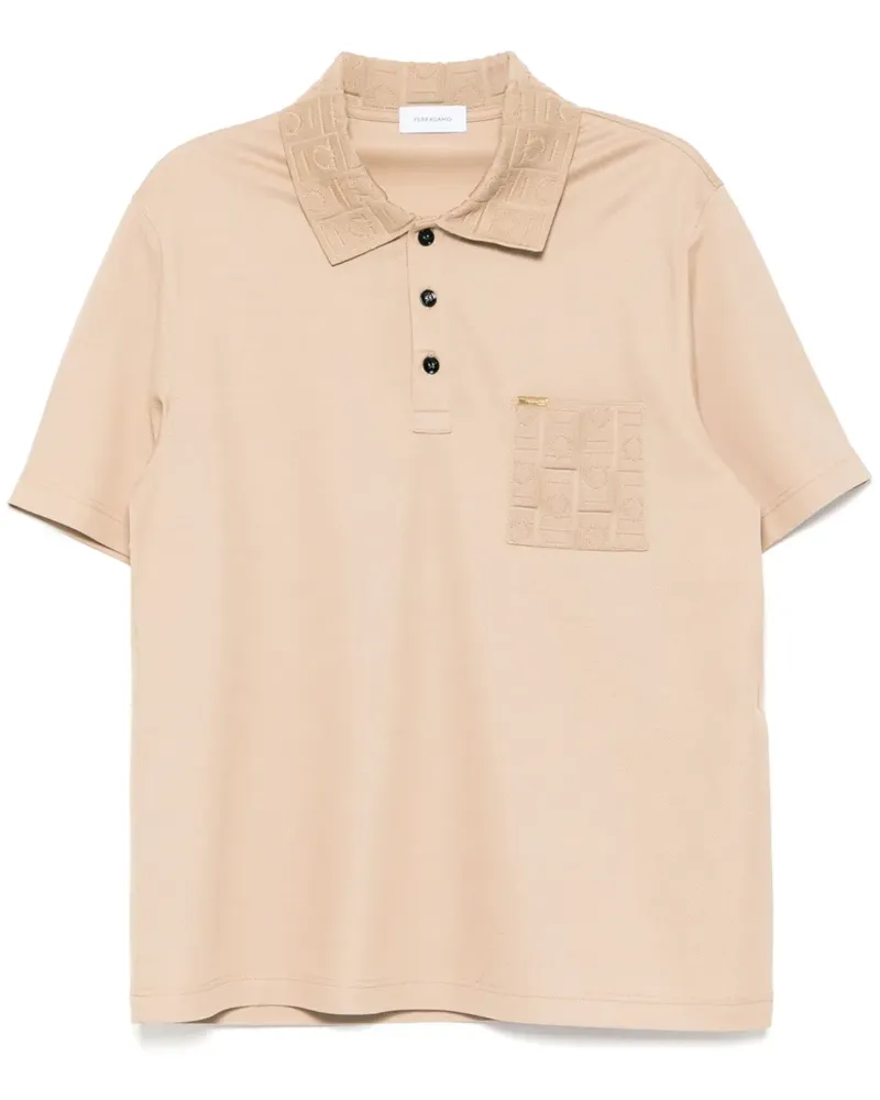Ferragamo Klassisches Poloshirt - Nude Nude