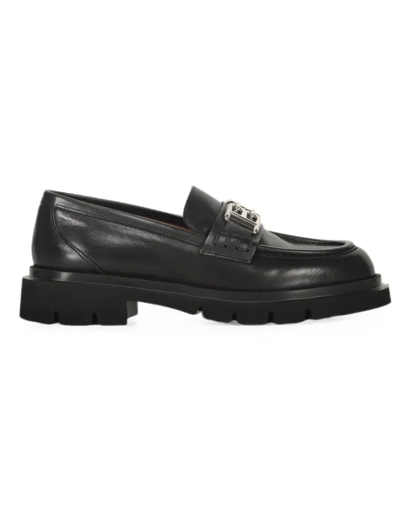 Bally logo-plaque leather loafers - Schwarz Schwarz