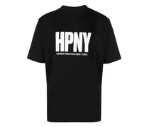 T-Shirt mit Logo-Print - Schwarz