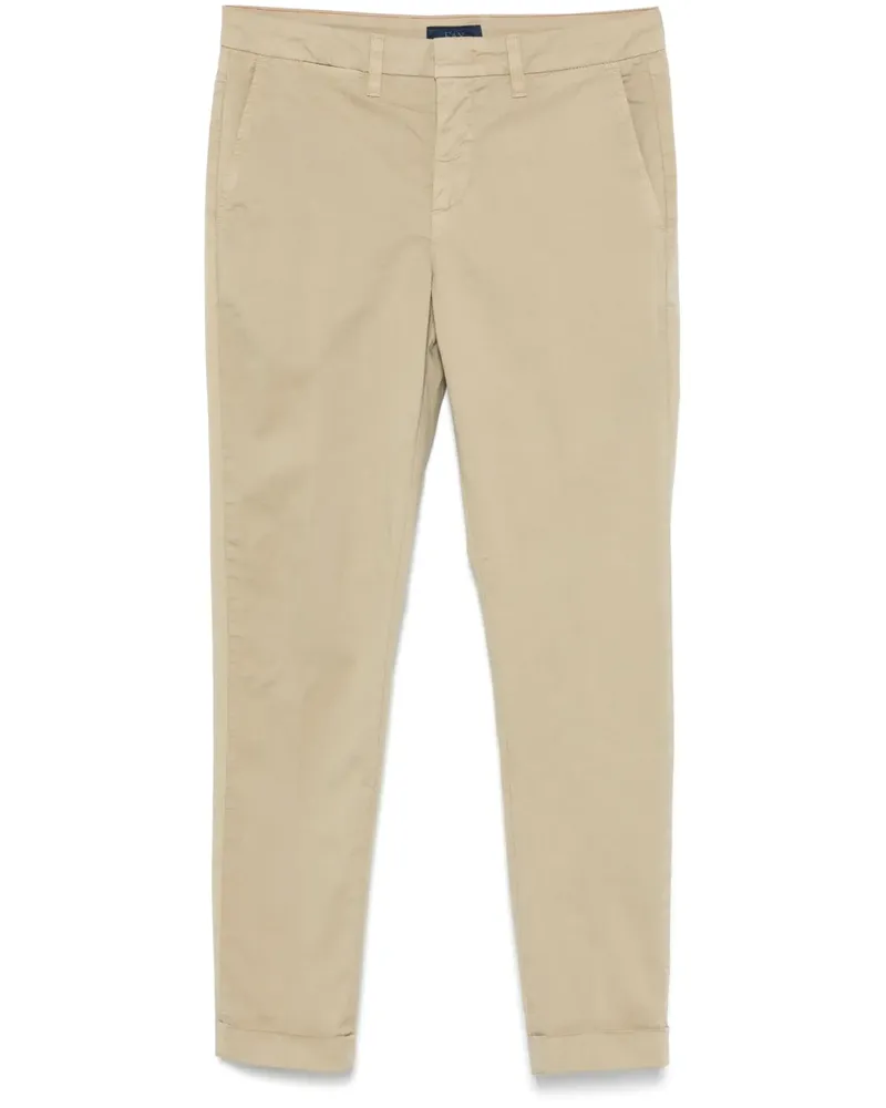 Fay Schmale Hose aus Gabardine - Nude Nude