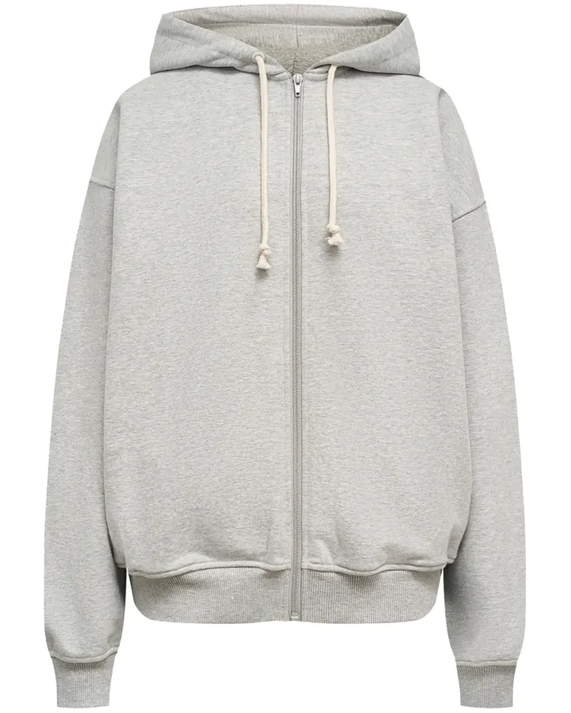 12 STOREEZ Melierte Kapuzenjacke - Grau Grau