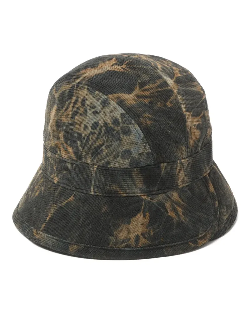 CA4LA Gemusterter Fischerhut aus Cord - Grün Grün