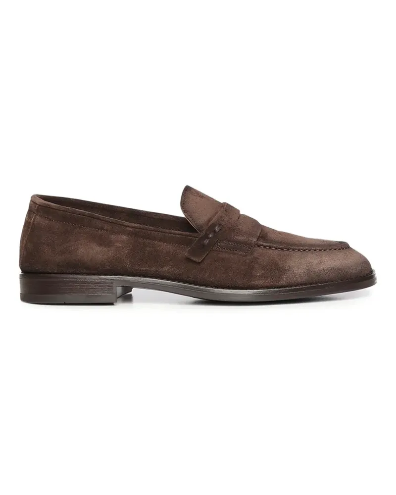 John Galliano Tequila suede penny loafers - Braun Braun
