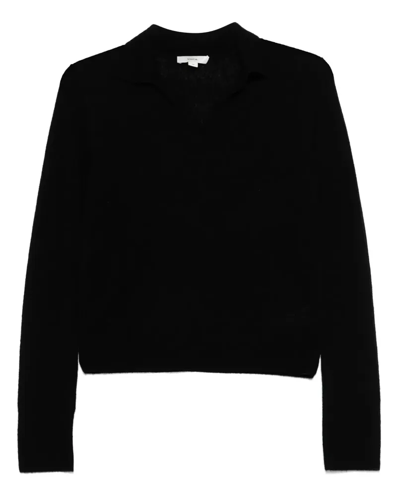 Vince Fein gestrickter Pullover - Schwarz Schwarz