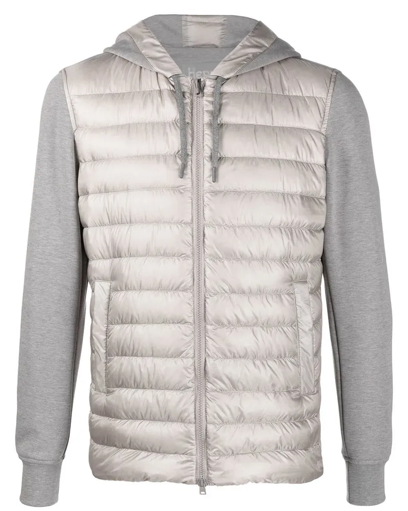 Herno Gefütterte Jacke mit Kontrastärmeln - Grau Grau