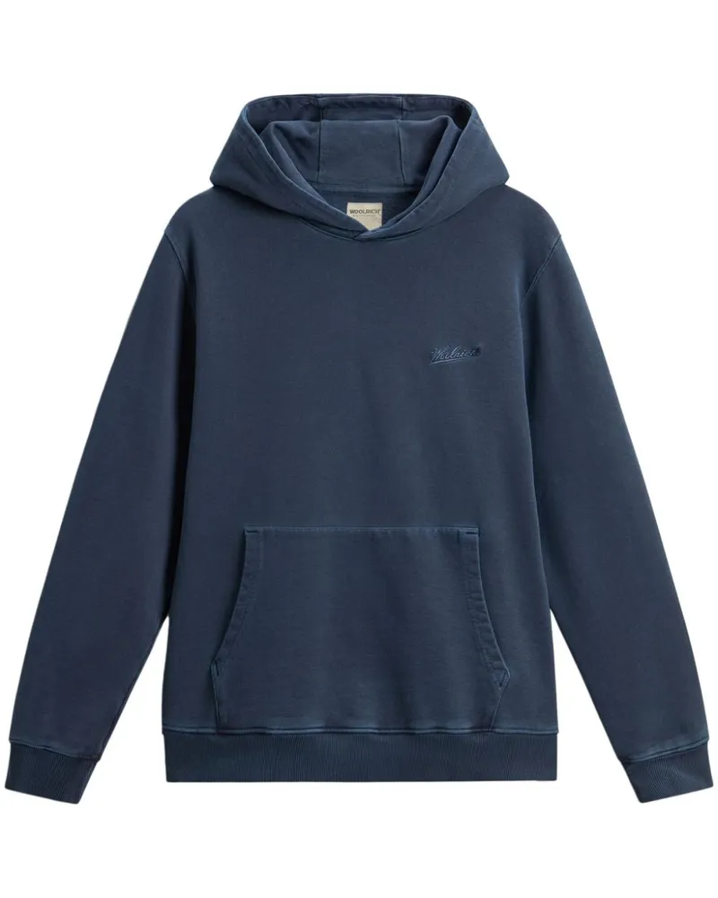 Woolrich Hoodie mit Logo-Stickerei - Blau Blau