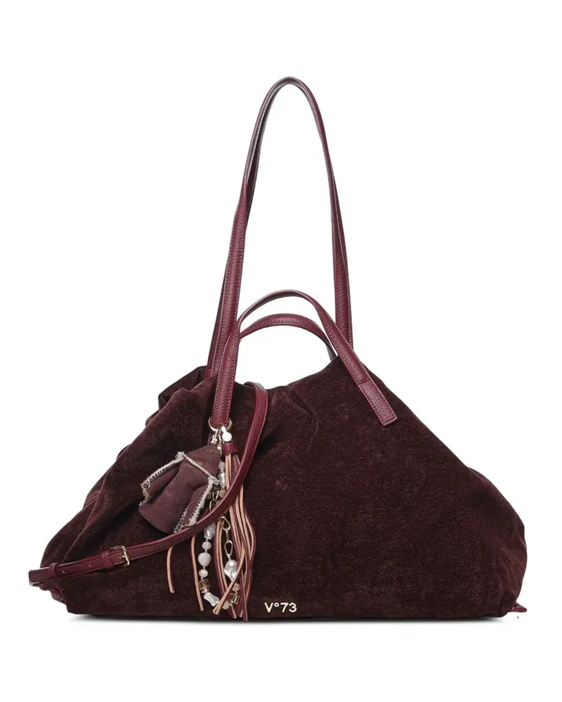 V°73 Giada Schultertasche mit Fransen-Anhänger - Rot Rot