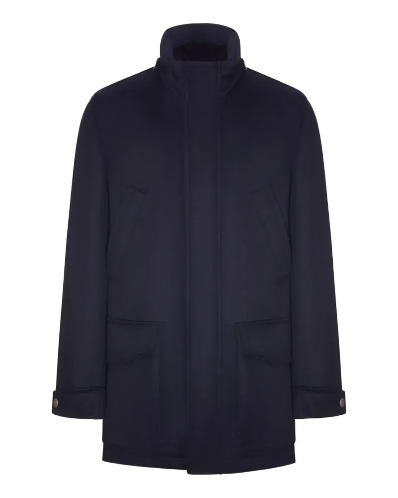 Brunello Cucinelli Mantel mit Stehkragen - Blau Blau