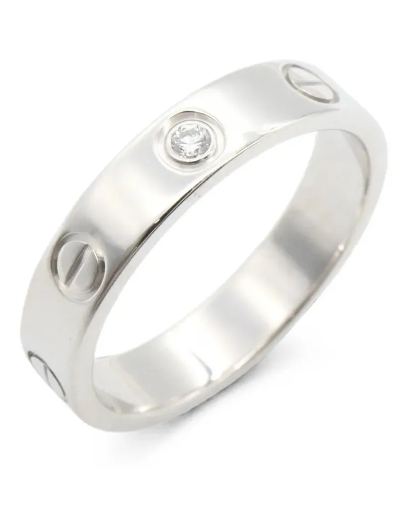 Cartier 2010s mini Love Ring mit Diamant - Silber Silber