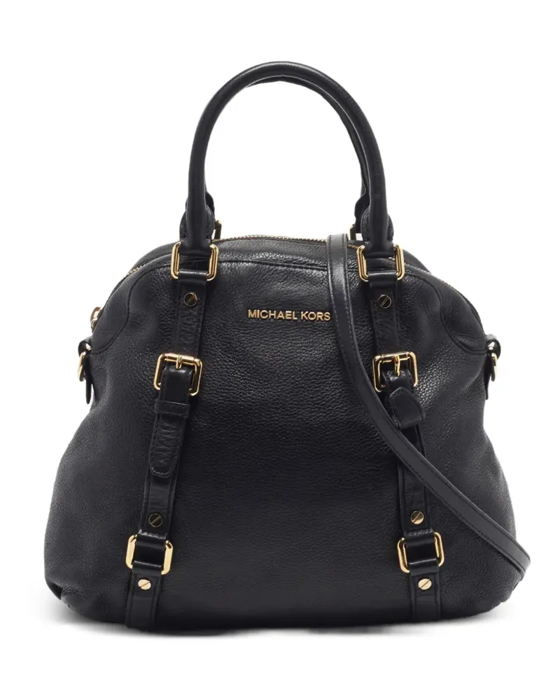 Michael Kors Bedford belted leather satchel bag - Schwarz Schwarz