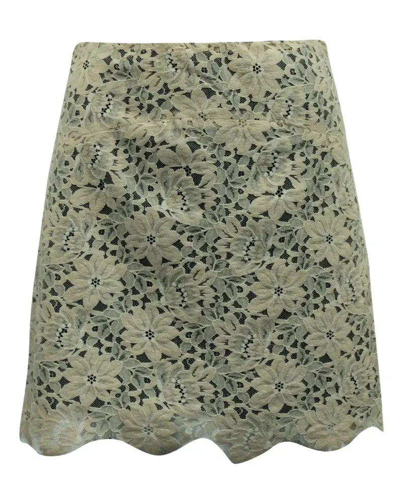 Sandro Minirock mit floraler Spitze - Nude Nude