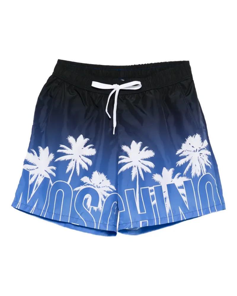 Moschino palm-tree print swim shorts - Blau Blau