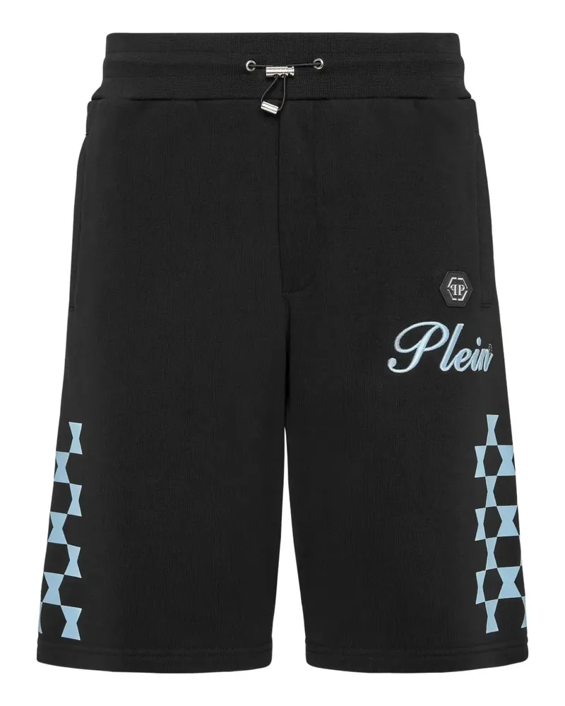 Philipp Plein Checkmate Shorts - Schwarz Schwarz