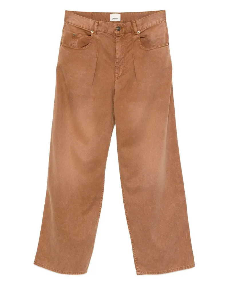 Isabel Marant Pleat Straight-Leg-Jeans - Braun Braun
