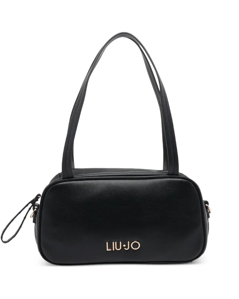Liu Jo Schultertasche mit Logo-Schild - Schwarz Schwarz