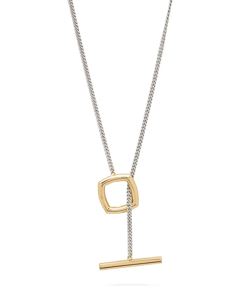 Tom Wood Halskette mit eckiger Form - Grau Grau