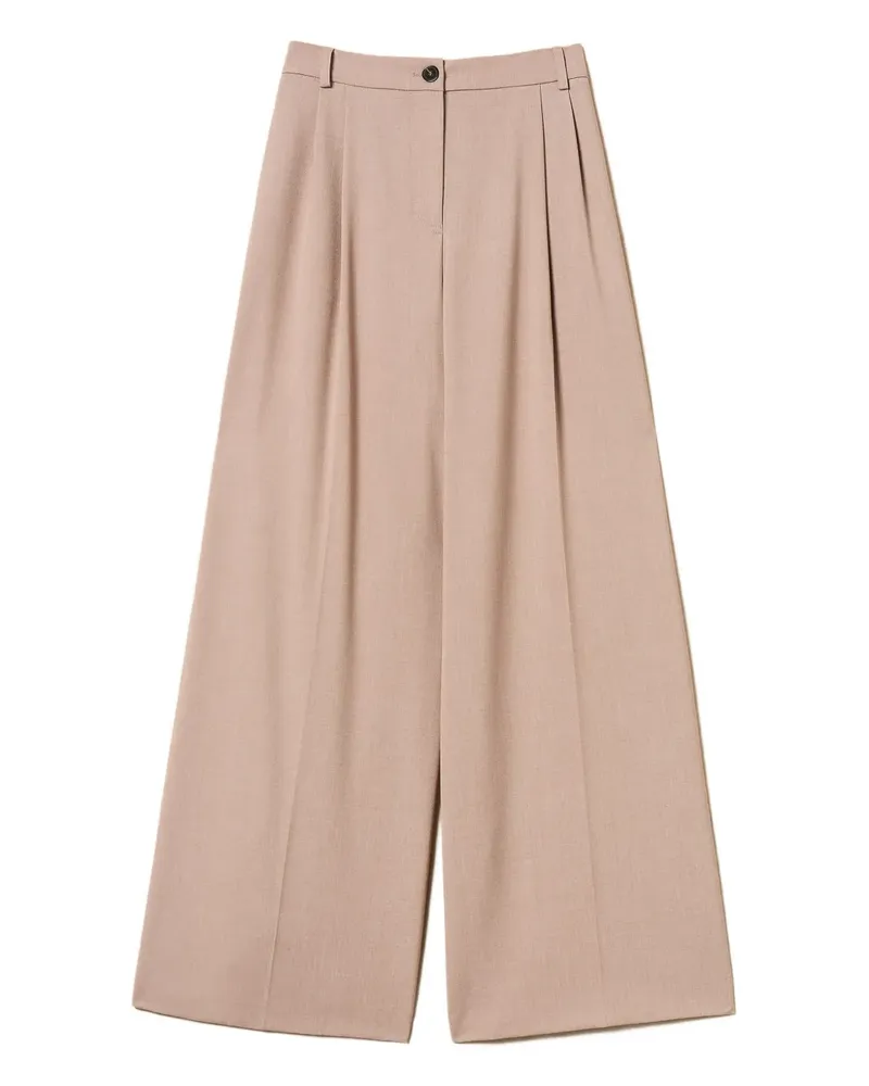 Twin-Set Plissierte Palazzohose - Nude Nude