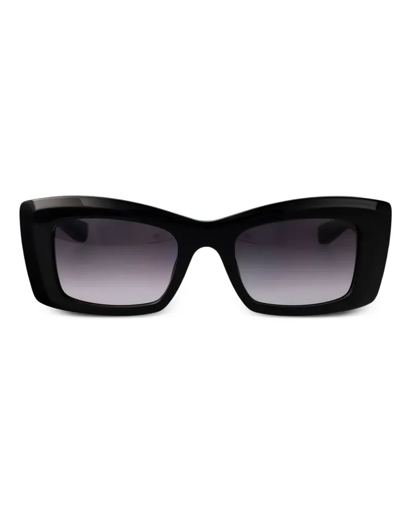 Alexander McQueen Sonnenbrille mit eckigem Gestell - Schwarz Schwarz