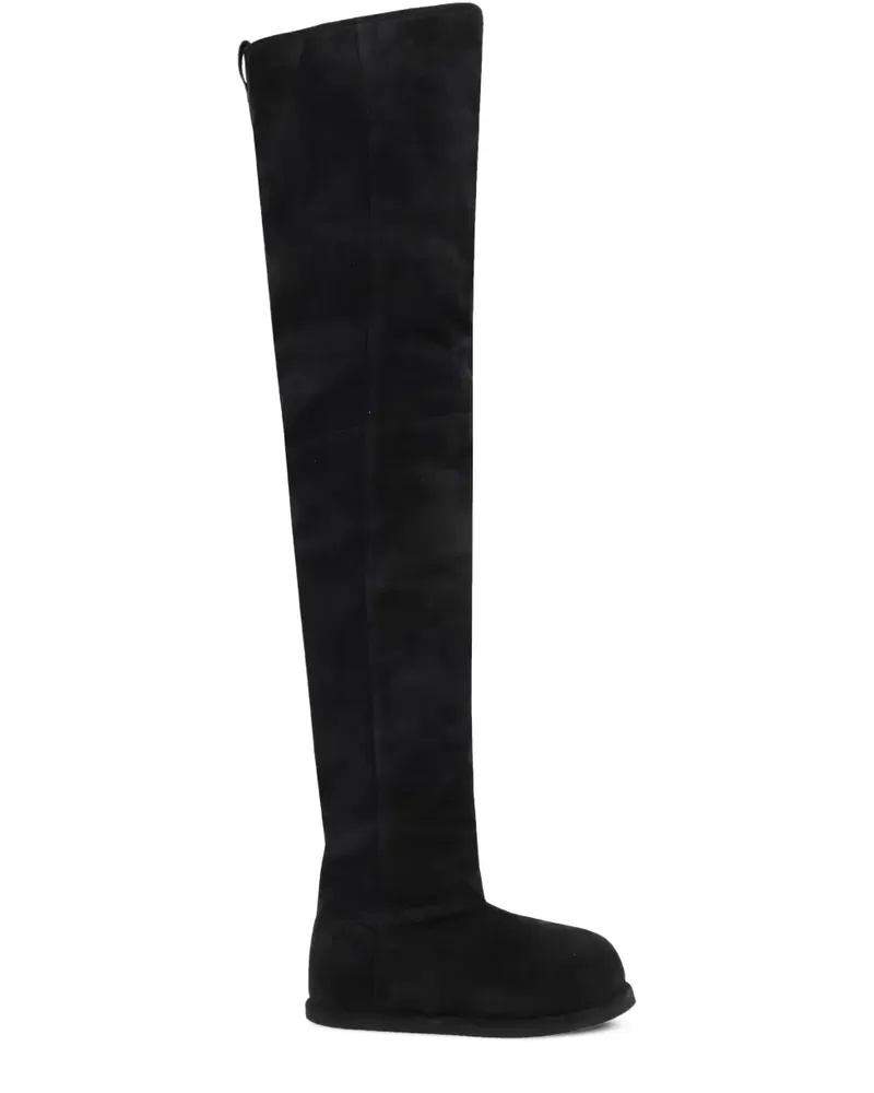 Amina Muaddi Heidi Stiefel - Schwarz Schwarz