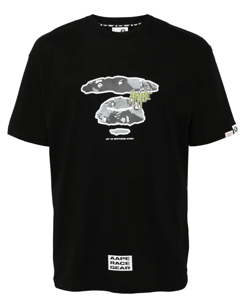 BAPE T-Shirt mit Logo-Print - Schwarz Schwarz