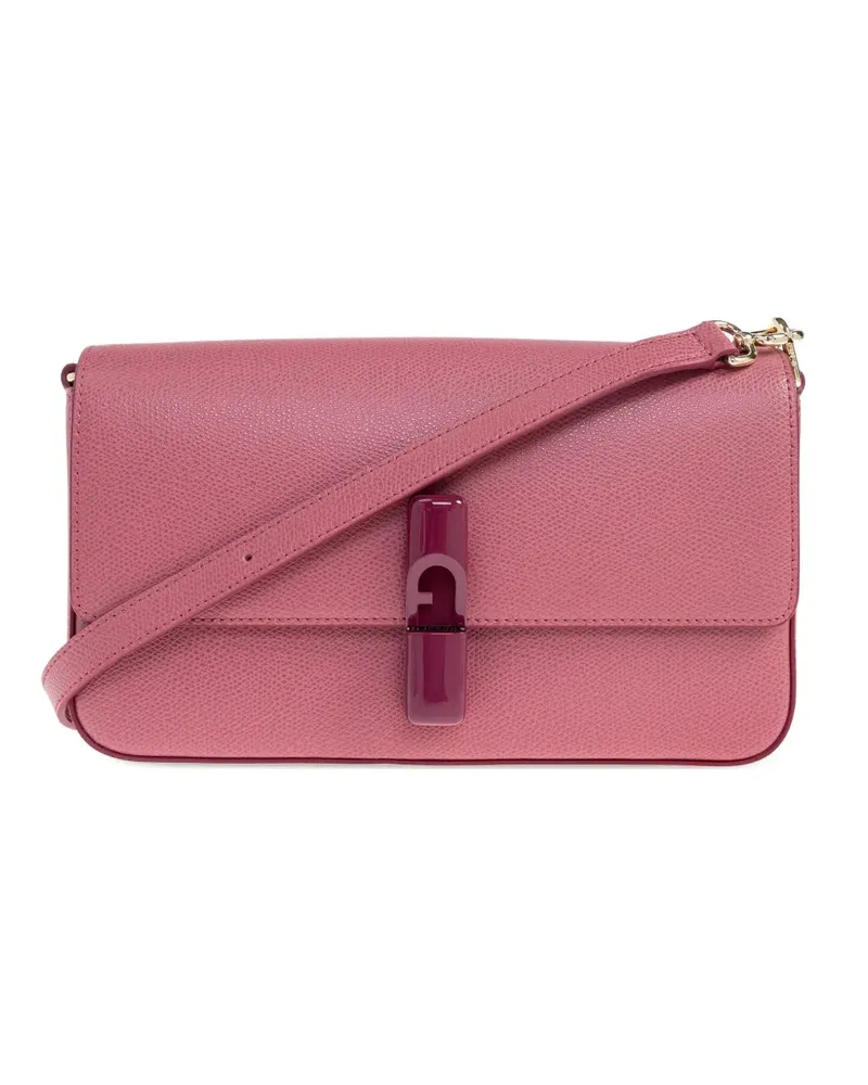 Furla leather flap-closure shoulder bag - Rosa Rosa