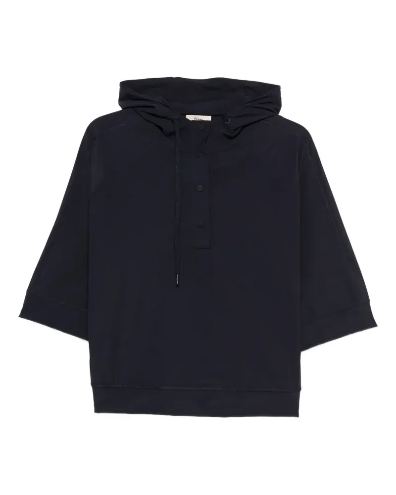 Herno button-fastening hoodie - Blau Blau