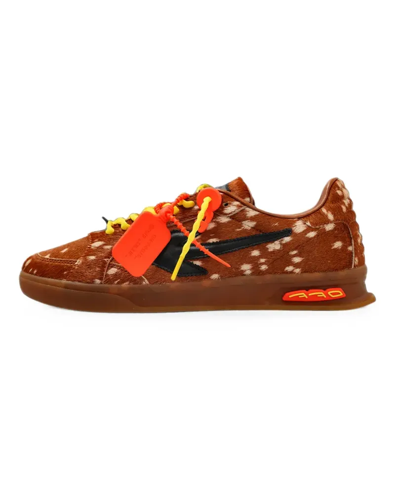 OFF-WHITE End of Play Animalier Sneakers mit Ponyhaar - Braun Braun