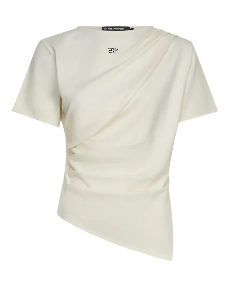 Karl Lagerfeld Drapiertes T-Shirt - Nude Nude