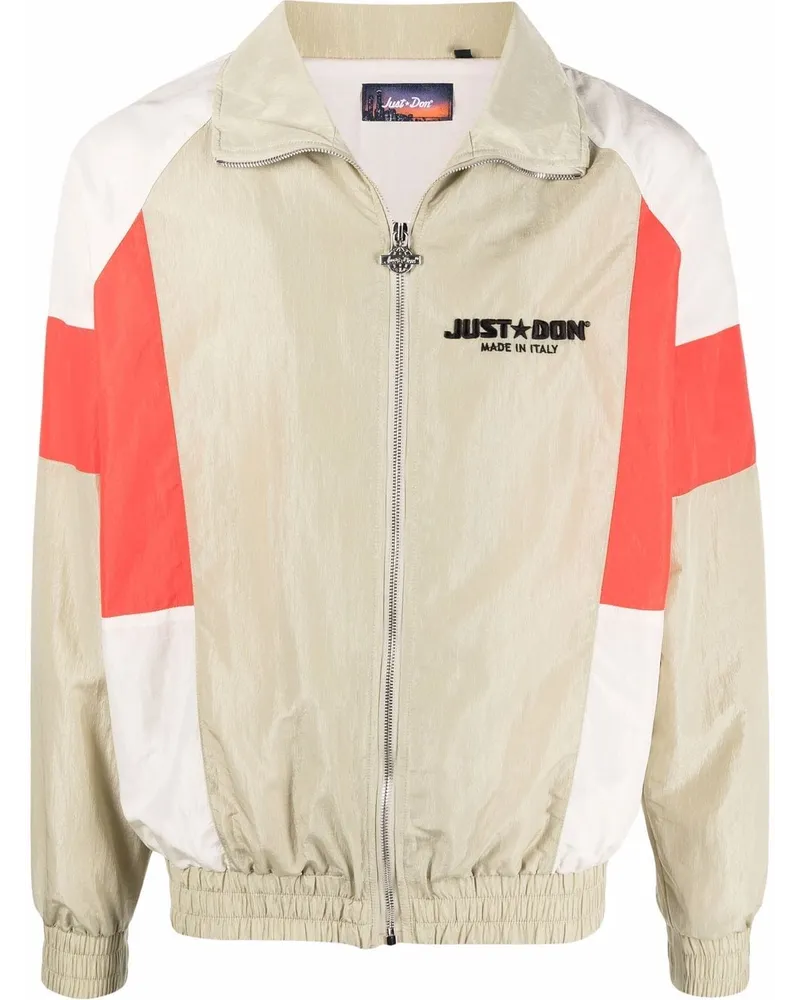 JUST DON Windbreaker in Colour-Block-Optik Nude