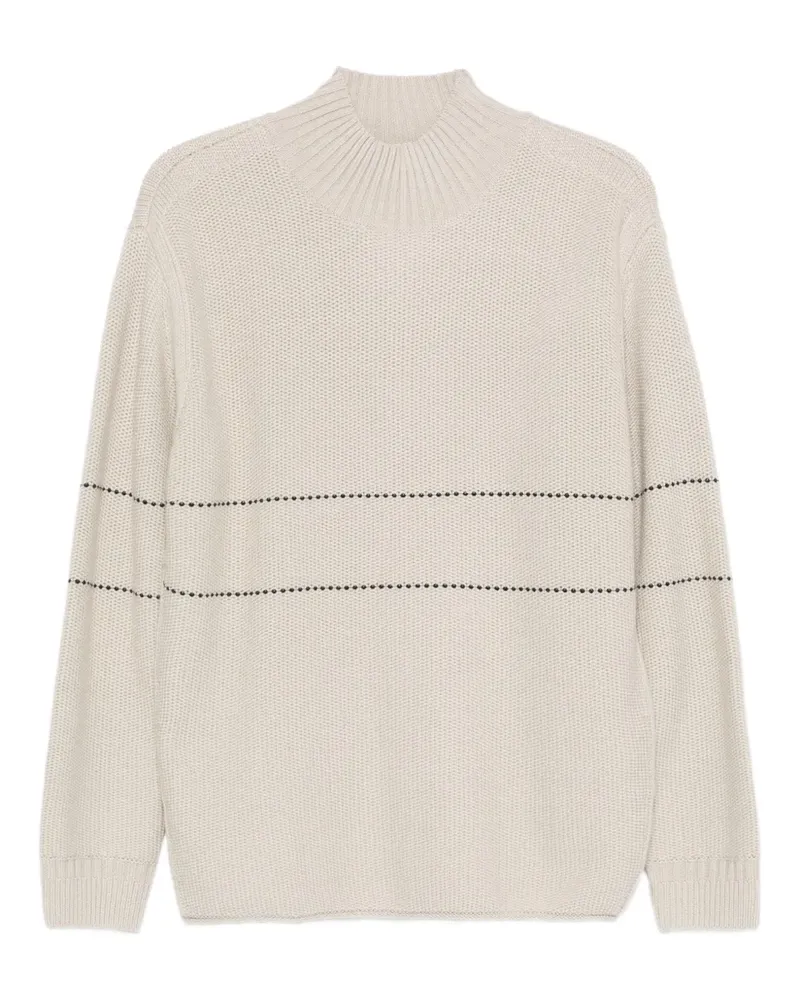 Emporio Armani Gestreifter Pullover - Nude Nude