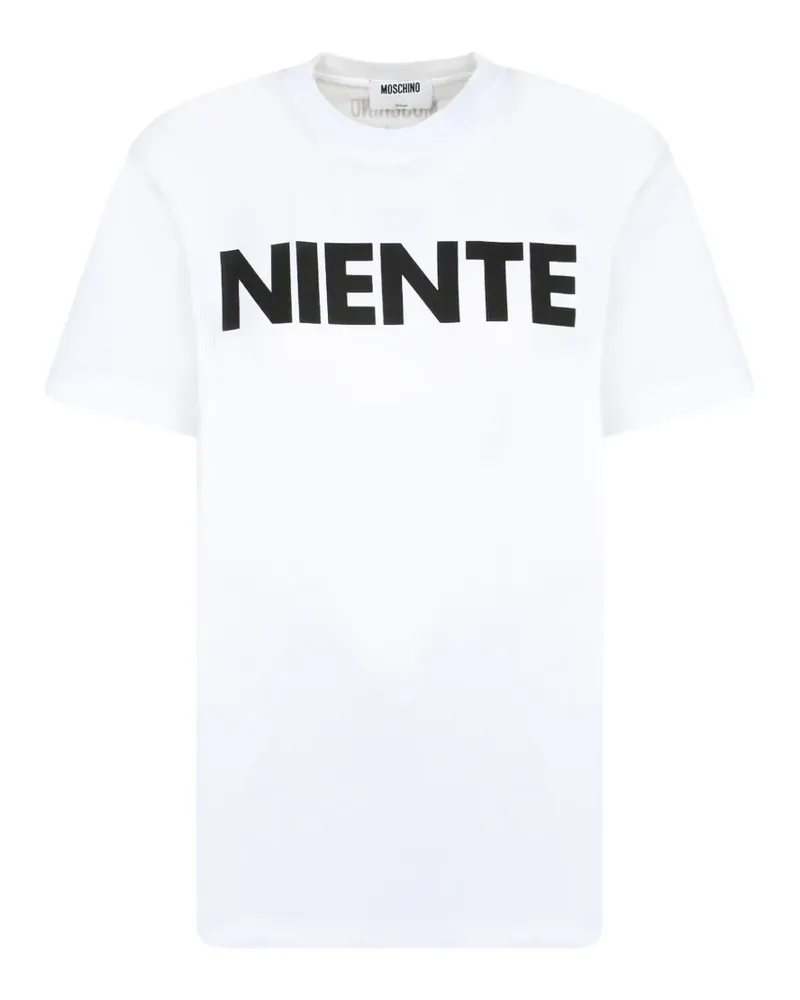 Moschino slogan-print T-shirt - Weiß Weiß