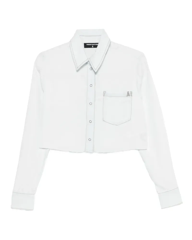 Patrizia Pepe buttoned cropped shirt - Blau Blau