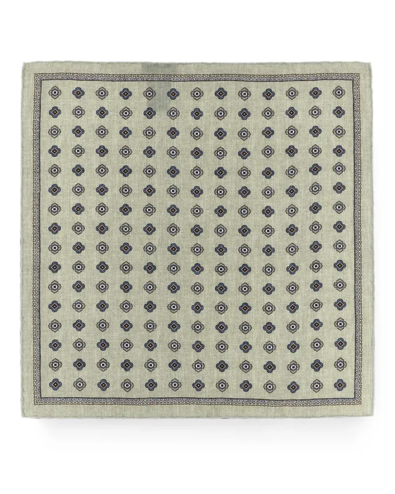 Brunello Cucinelli Medaglione geometric-pattern pocket square - Nude Nude
