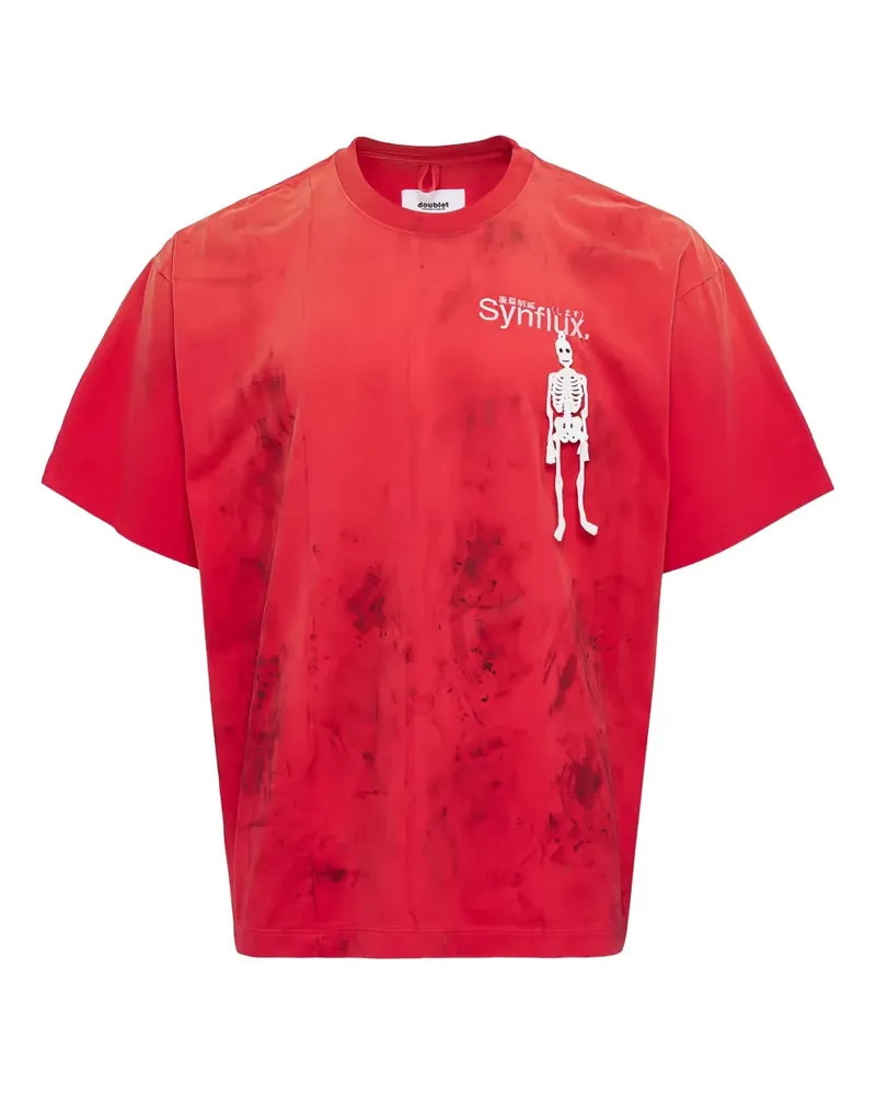 Doublet Wastereducing Algorithm skeleton T-shirt - Rot Rot