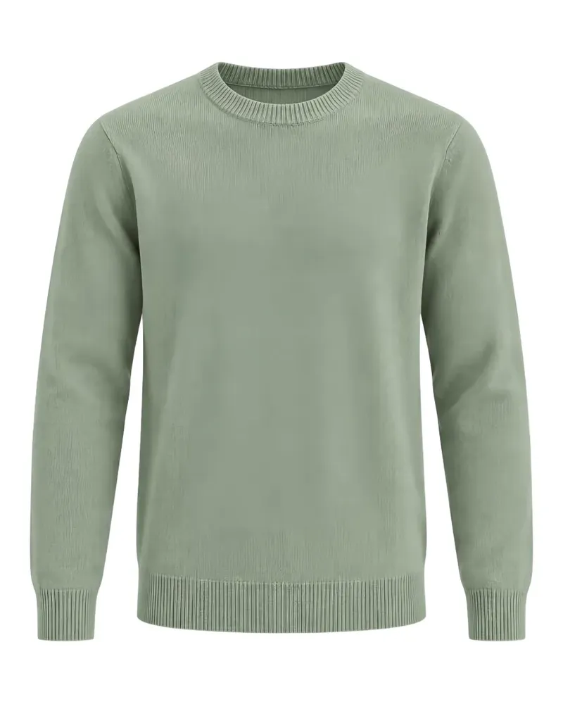 Alpha Studio crew-neck ribbed-trim sweater - Grün Grün