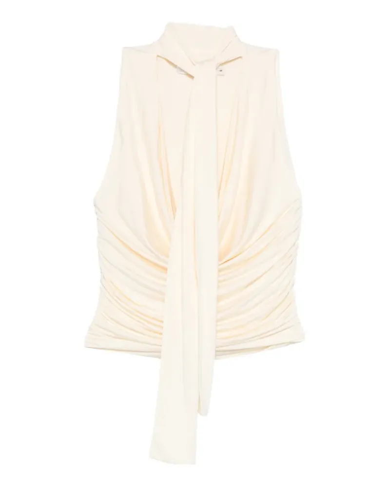Aya Muse self-tie draped top - Nude Nude