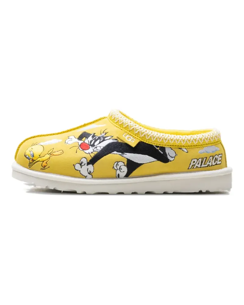 UGG x Palace Looney Tunes cartoon-print tasman slippers - Gelb Gelb
