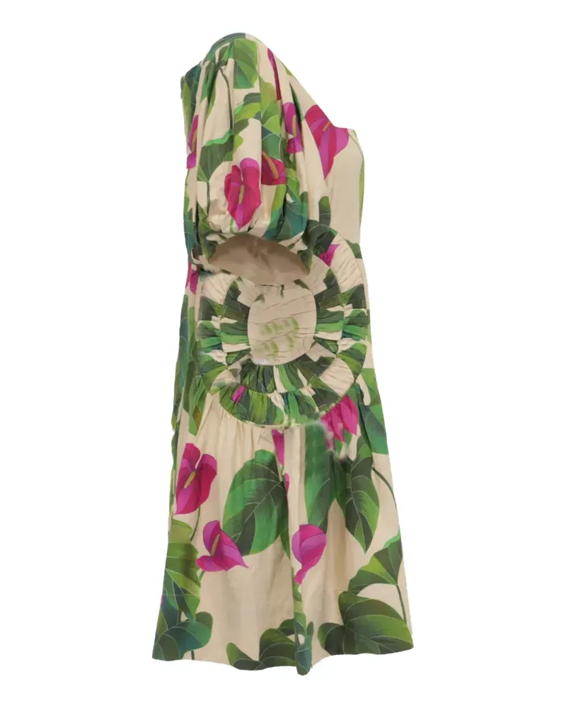 FARM Rio Minikleid mit tropischem Print - Nude Nude