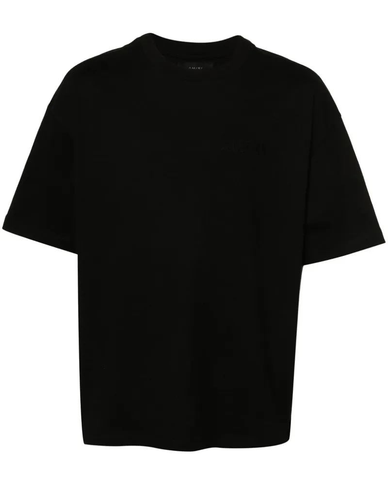Amiri T-Shirt mit Logo-Stickerei - Schwarz Schwarz