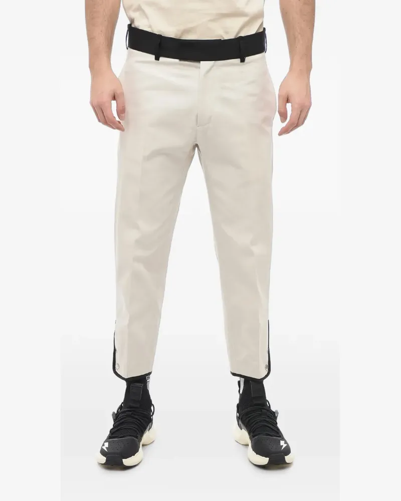 Neil Barrett Tom contrasting-waistband tailored trousers - Weiß Weiß