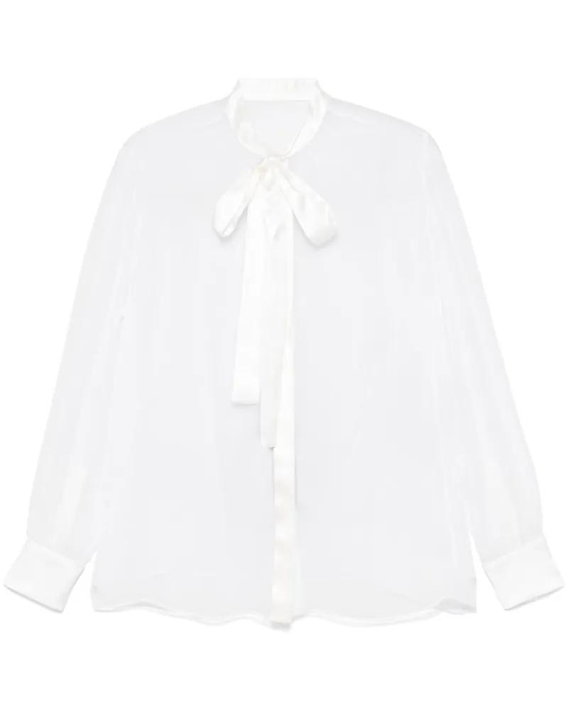 Dolce & Gabbana Schluppenhemd aus Chiffon - Weiß Weiß