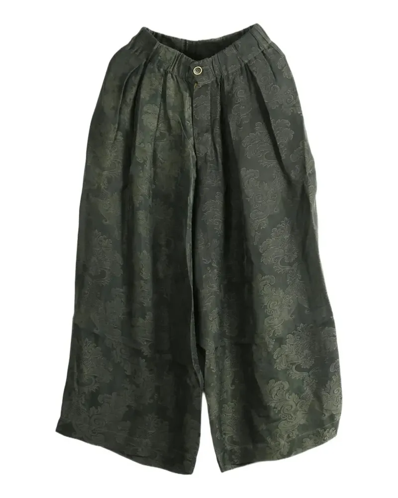 Uma Wang Poetic Jacquard-Hose - Grün Grün