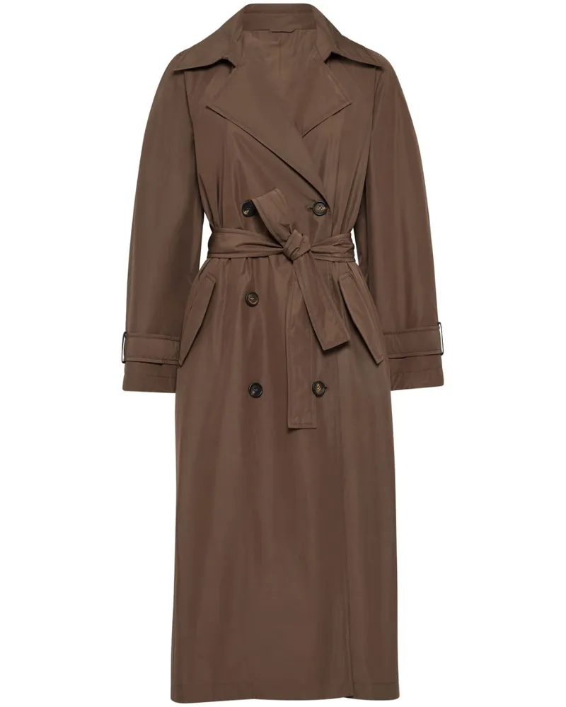 Brunello Cucinelli Trenchcoat mit Monili-Perlen - Braun Braun