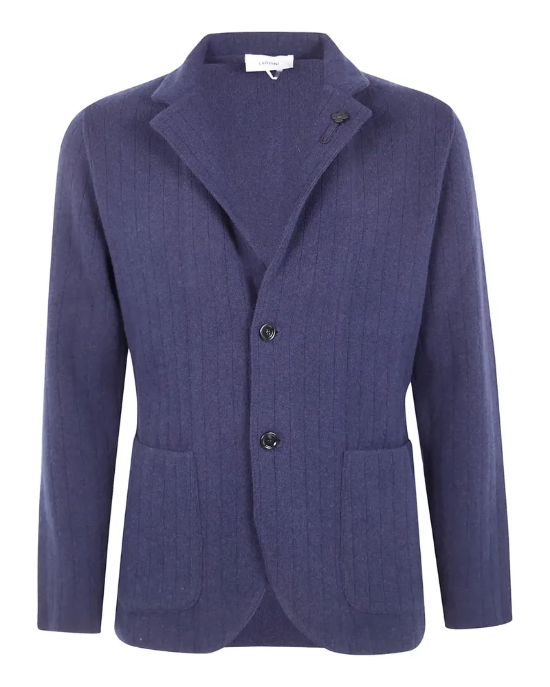 LARDINI pinstripe button blazer - Blau Blau
