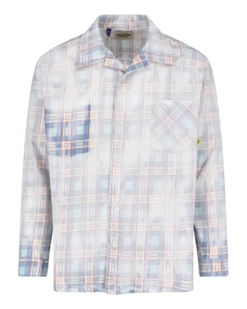 GALLERY DEPT. plaid-print long-sleeve shirt - Weiß Weiß